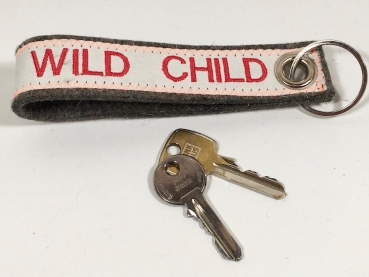 Filz/Segeltuch-Schlüsselanhänger WILD CHILD